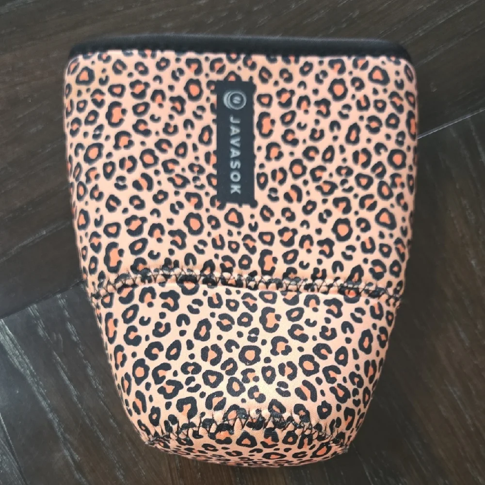 Javasok LARGE size Leopard Print Drink Sleeve - Picture 1 of 2